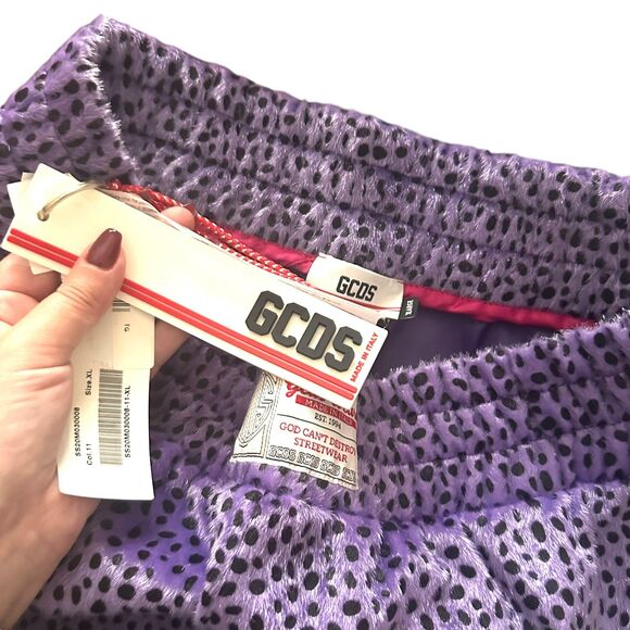 GCDS Animal Print Boxing Shorts Purple‎ NWT Sz XL - Picture 5 of 6